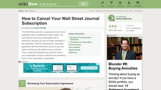 How to Cancel Your Wall Street Journal Subscription: 9 Steps