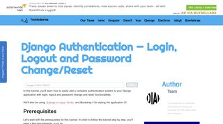 Django Authentication — Login, Logout and Password Change/Reset ...