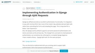 Implementing Authentication in Django through AJAX Requests ...