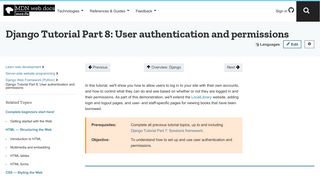 Django Tutorial Part 8: User authentication and permissions | MDN