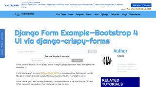Django Form Example—Bootstrap 4 UI via django-crispy-forms ...