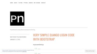 Very simple Django login code with bootstrap