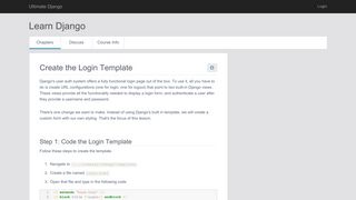 Create the Login Template | Ultimate Django