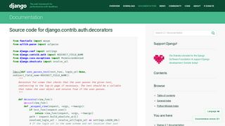 django.contrib.auth.decorators | Django documentation | Django