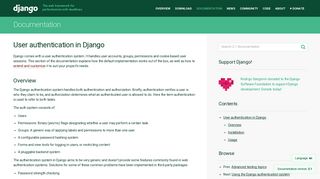 User authentication in Django | Django documentation | Django