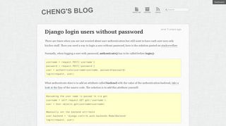 Django login users without password « Cheng's Blog