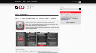 DJcity Mobile App for iPhone and Android