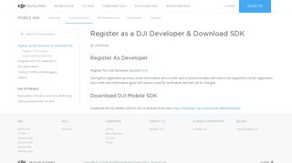 Register as a DJI Developer & Download SDK - DJI Mobile SDK ...