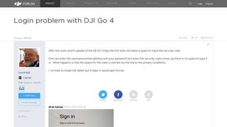 Login problem with DJI Go 4 | DJI FORUM