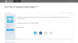 DJI Go 4 logout and login ? | DJI FORUM