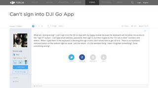 Can't sign into DJI Go App | DJI FORUM