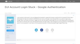 DJI Account Login Stuck-Google Authentication | DJI FORUM