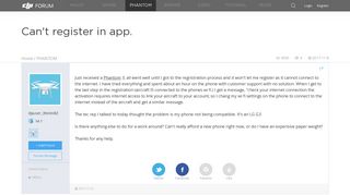 Can't register in app. | DJI FORUM