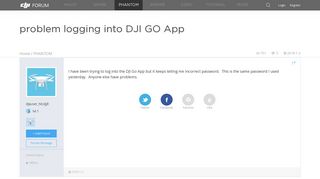 problem logging into DJI GO App | DJI FORUM