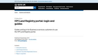 HM Land Registry portal: login and guides - GOV.UK