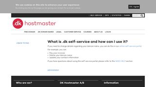What is .dk self-service and how can I use it? | DK Hostmaster