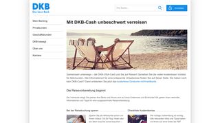 Mit DKB-Cash unbeschwert verreisen | DKB AG