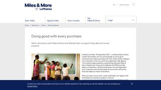 Miles & More - Doing good with every purchase