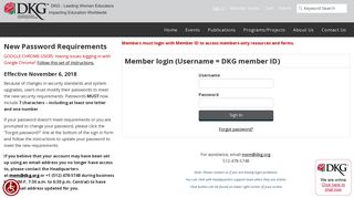 Member login (Username = DKG member ID) - Delta Kappa Gamma