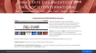 Website Access - IOWA STATE ORGANIZATION OF DKG ...