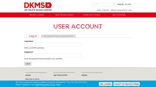 User account | DKMS