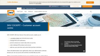 DKV COCKPIT: DKV Customer Account Center - DKV EURO SERVICE