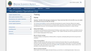 Logistics Information Services training - Defense Logistics Agency