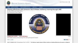 Dealing effectively with pressure: DLA initiates resiliency training ...