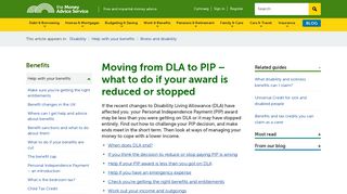 Moving from DLA to PIP – what to do if your award is reduced or stopped