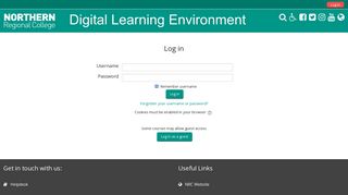 Digital Learning Environment: Log in to the site