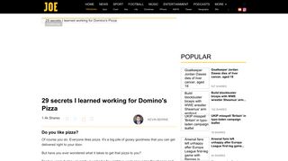 29 secrets I learned working for Domino's Pizza | JOE.co.uk
