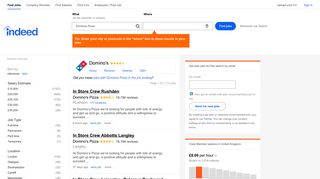 Dominos Pizza Jobs - January 2019 | Indeed.co.uk