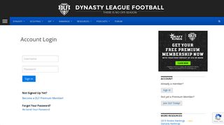 Account Login - Dynasty League Football