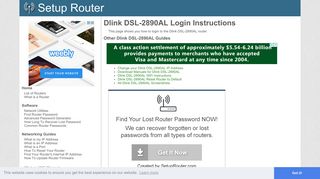 How to Login to the Dlink DSL-2890AL - SetupRouter