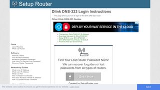How to Login to the Dlink DNS-323 - SetupRouter