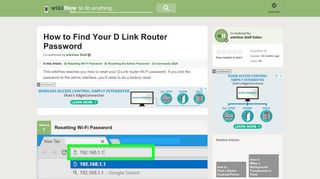 How to Find Your D Link Router Password: 9 Steps (with Pictures)