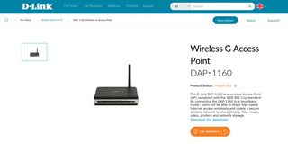 DAP-1160 Wireless G Access Point | D-Link UK