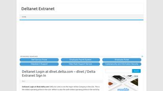 Deltanet Login at dlnet.delta.com – dlnet / Delta Extranet Sign In