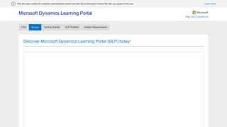Microsoft Dynamics Learning Portal - DlpAccess