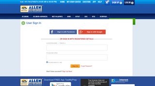 Student Login for Online Test Series: Allen Career Institute Kota