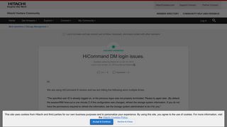 HiCommand DM login issues. | Hitachi Vantara Community
