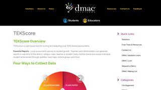 TEKScore - Software for Texas Educators - DMAC Solutions