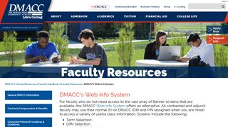 DMACC's Web Info System