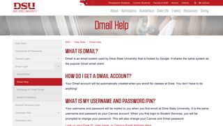 Dixie State University :: Help Desk :: Dmail Help