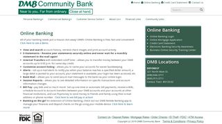 DMB Community Bank > Personal Banking > Other Services > Online ...