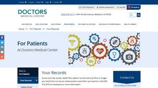 Patient Medical Records | Doctors Medical Center of Modesto