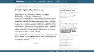 DMCA Designated Agent Directory | U.S. Copyright Office