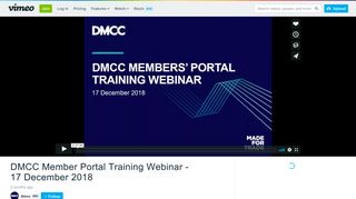 DMCC Member Portal Training Webinar - 17 December 2018 on ...