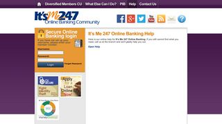 It's Me 247 Online Banking Help | Diversified Members CU