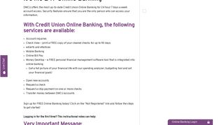 Online Banking | DMCU